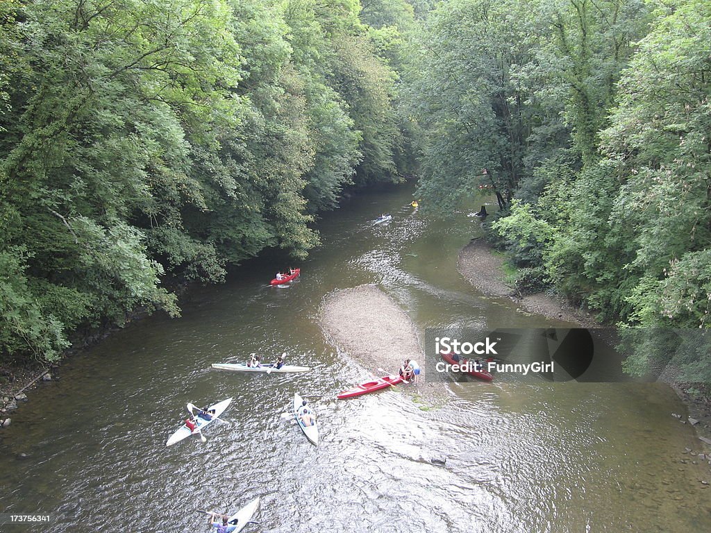 Kanus auf den Fluss - Lizenzfrei Ardenner Wald - Westeuropa Stock-Foto