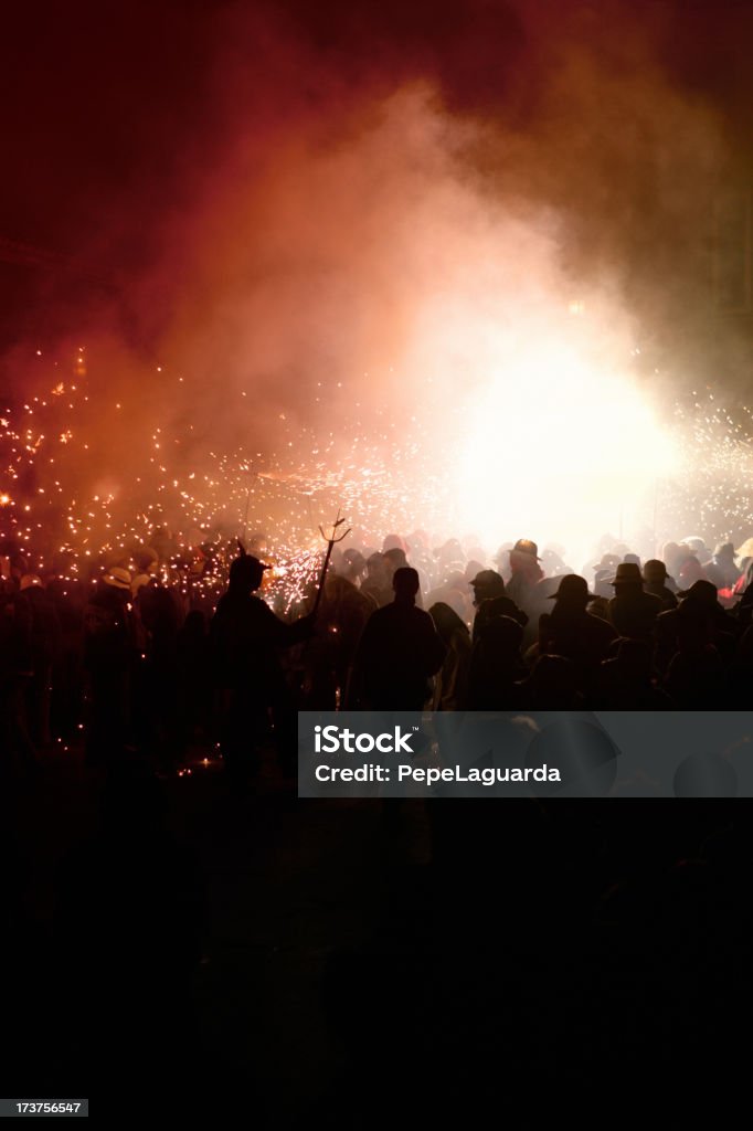 Menschen & Feuerwerk - Lizenzfrei Menschenmenge Stock-Foto