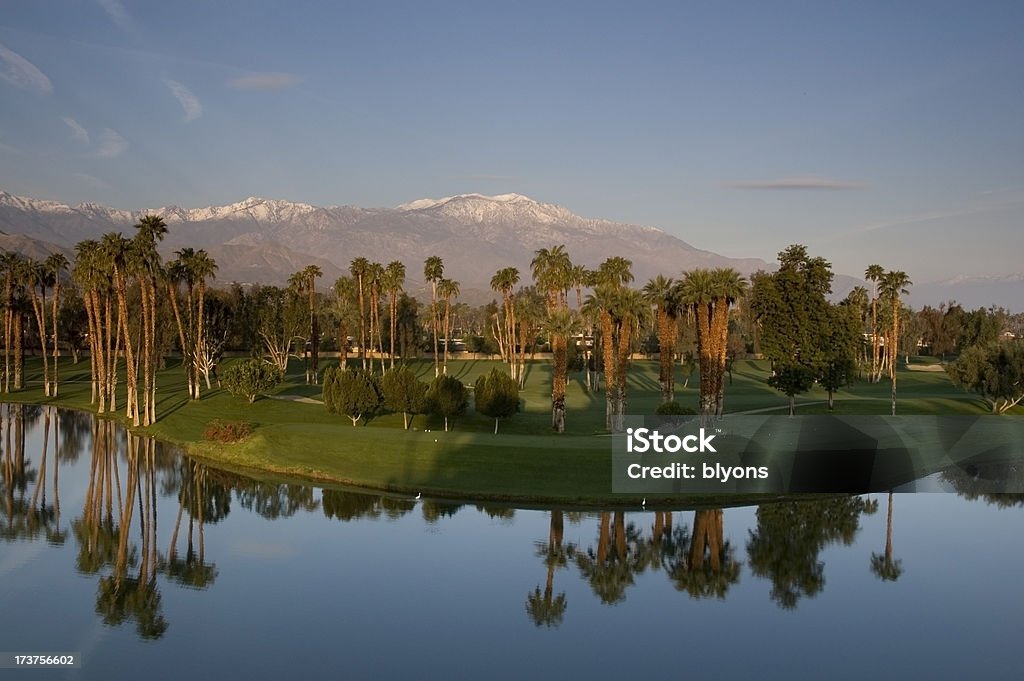 Lever de soleil sur le désert golf resort - Photo de Mesa - Arizona libre de droits