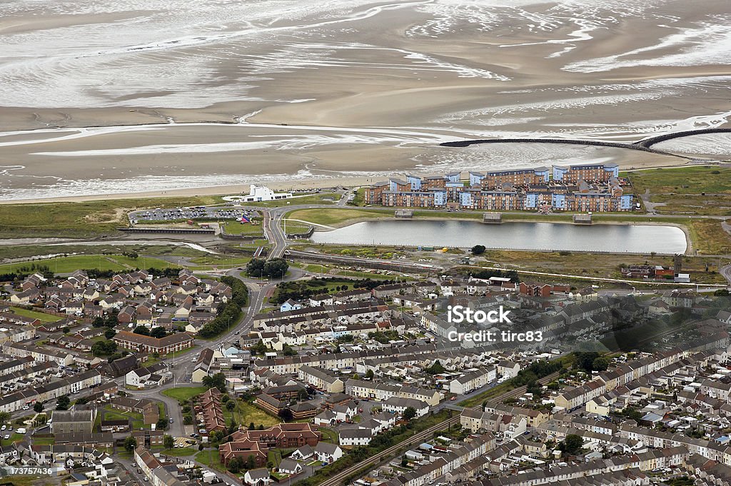 Vue aérienne du littoral de logement et urbain - Photo de Lotissement libre de droits