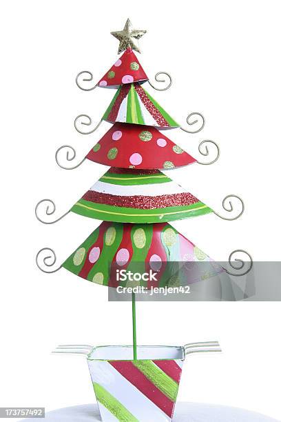 Decoración De Árbol De Navidad Foto de stock y más banco de imágenes de Arte y artesanía - Arte y artesanía, Blanco - Color, Celebración - Acontecimiento