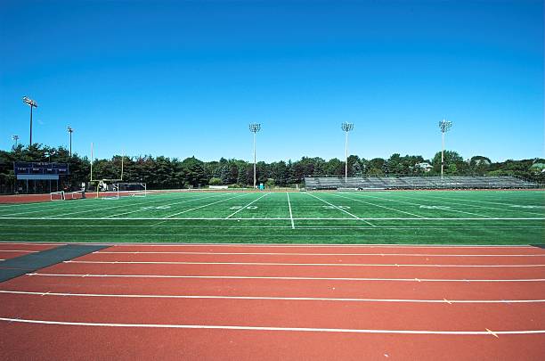 Athletic field multi-purpose athletic stadium school bleachers stock pictures, royalty-free photos & images