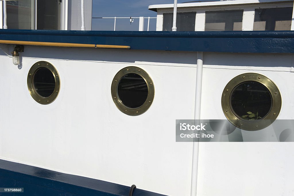 Three Port Holes Brass Stock Photo