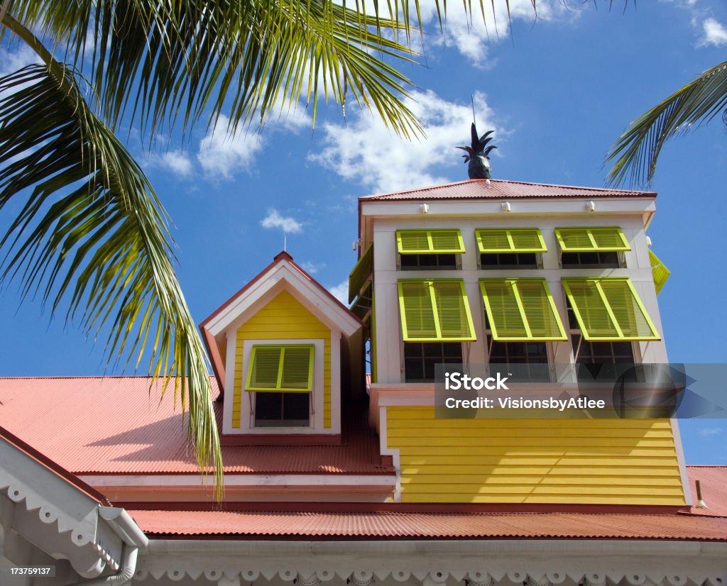 Arquitectura caribeña - Foto de stock de Azul libre de derechos