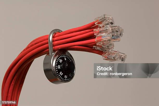 Network Security Stock Photo - Download Image Now - Cable, Combination Lock, Communication