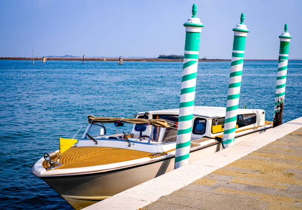 typical motorboat in venice - italy - photo