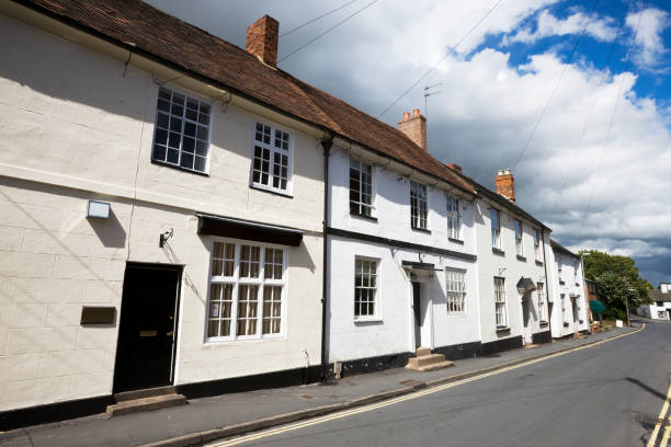 istock Well Kept English Town Houses 173760201