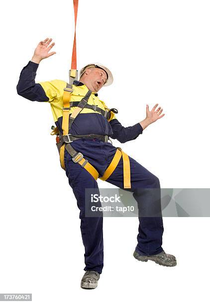 Work Accident Stock Photo - Download Image Now - Safety Harness, Falling, Construction Industry