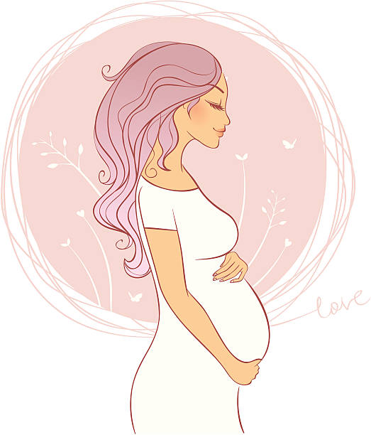 illustrations, cliparts, dessins animés et icônes de femme enceinte - nature human pregnancy vector mother