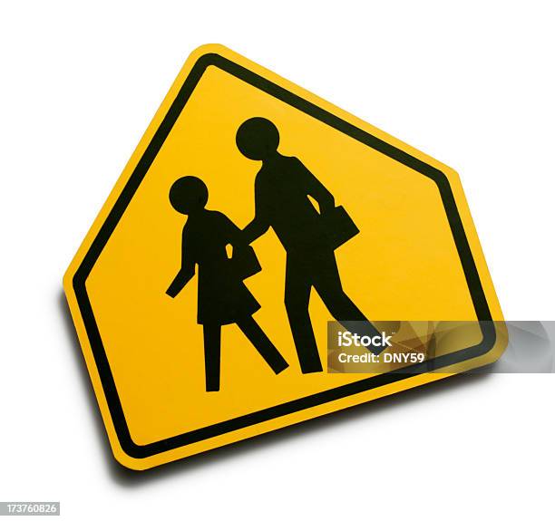 Children Crossing Stock Photo - Download Image Now - School Crossing Sign, Education, Cut Out