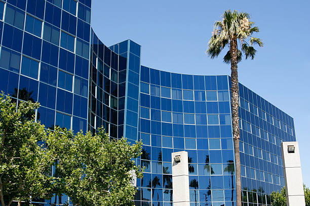 istock Blue Glass Building in Waves 173760890