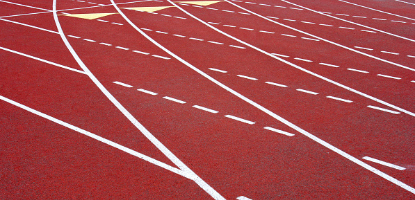 Cropped track lanes