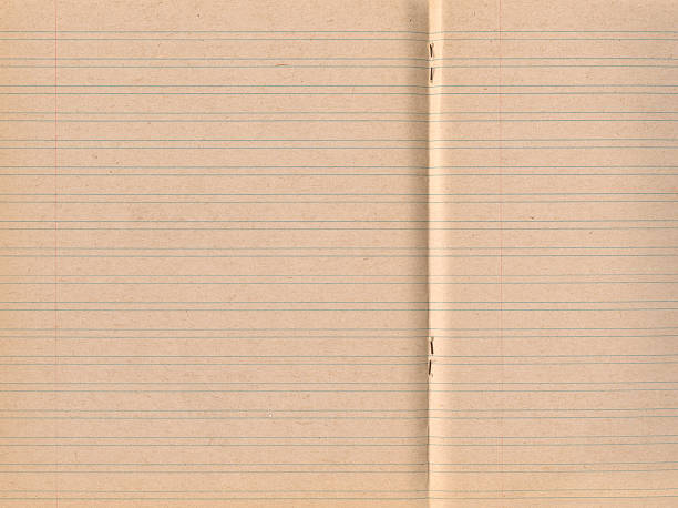 60 s ćwiczenia zarezerwuj papieru - workbook lined paper paper striped zdjęcia i obrazy z banku zdjęć