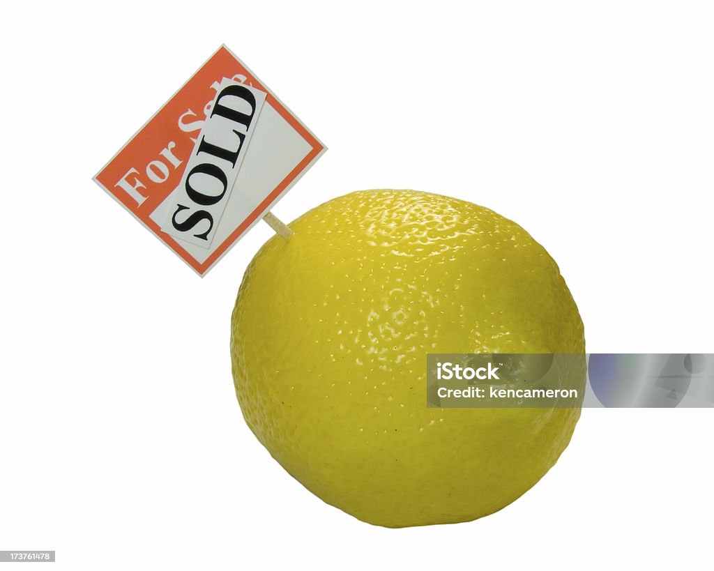 Vende un limón (aislado - Foto de stock de Cartel inmobiliario libre de derechos