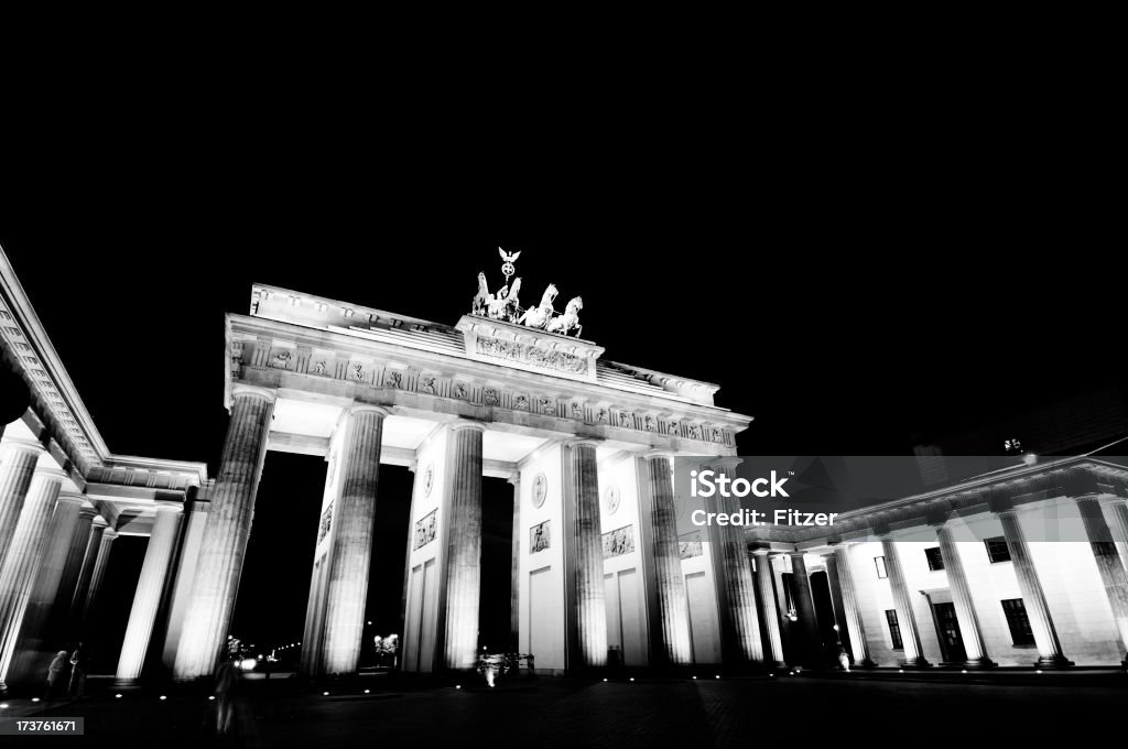 Brandenburger Tor schwarz und weiß - Lizenzfrei Alt Stock-Foto