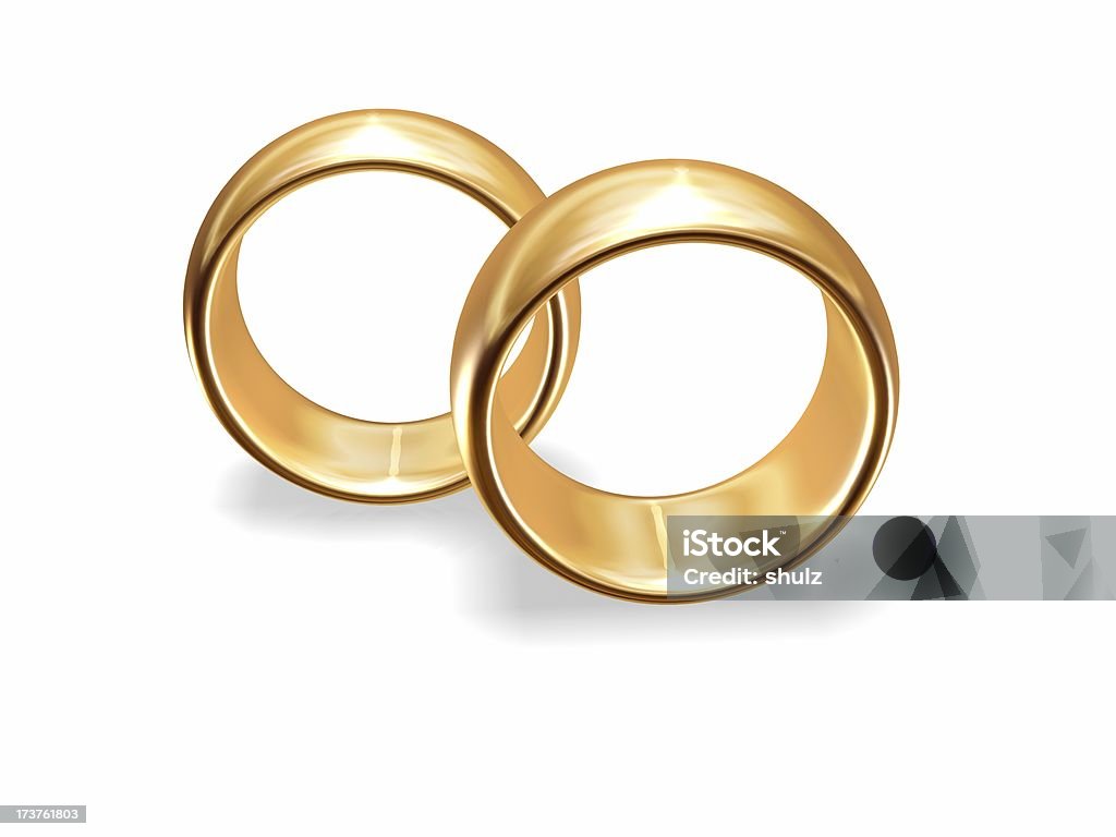 Золотые Обручальные кольца - Стоковые фото Белый роялти-фри