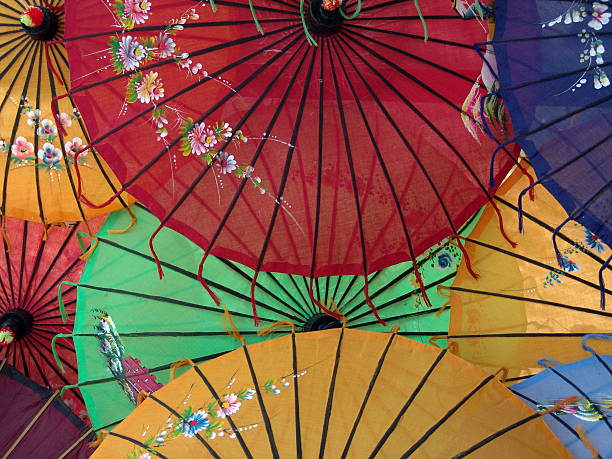 istock Colorful sunumbrellas in asia 173762172