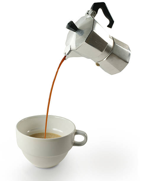 istock Stove-top Espresso Pot Pouring Into Cup 173762205