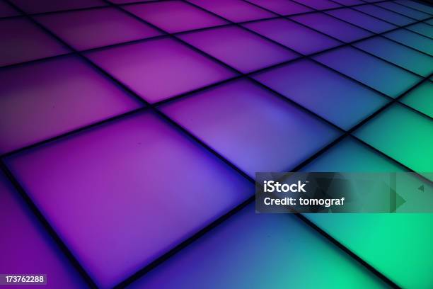 Square Patterns With Purple Dark Blue And Ocean Green Color Stock Photo - Download Image Now