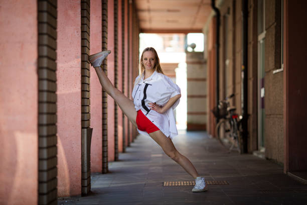 istock Dancing in city with legs apart 1737625753