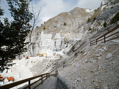 very nice view of massa marble quarry