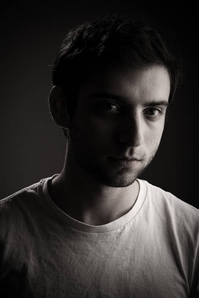 istock Black and White Headshot Male 173762943