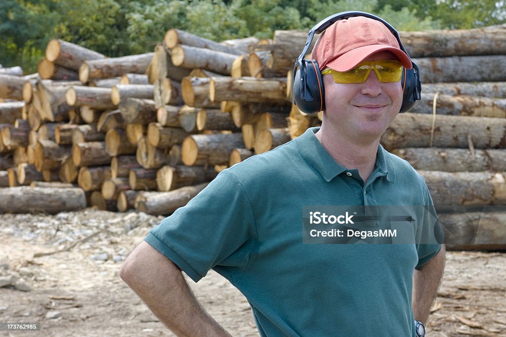 Uomo in legno Mill - Foto stock royalty-free di Industria forestale