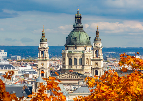 St. Stephen's basilica in autumn, Budapest, Hungary