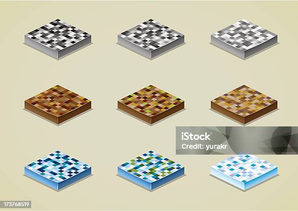 Pixelgelände Stock Vektor Art und mehr Bilder von Asphalt - Asphalt, Eis, Entspannung