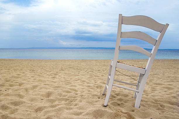 istock Lonely chair on the beach 173768677
