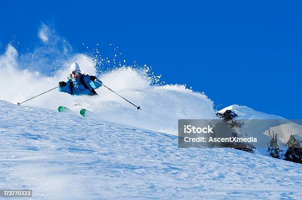 Get Some Fresh Powder Stock Photo - Download Image Now - Activity, Adventure, Alpine Skiing