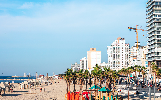 Beach promenade buildings - Tel Aviv, Israel