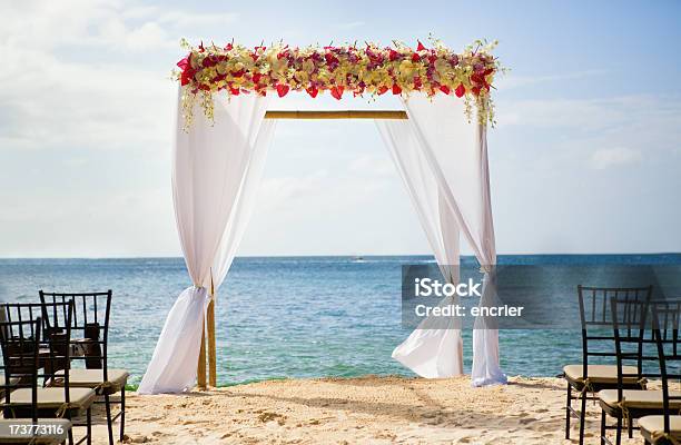 Beautiful Wedding Arch On The Beach Stock Photo - Download Image Now - Wedding Arch, Beach, Wedding