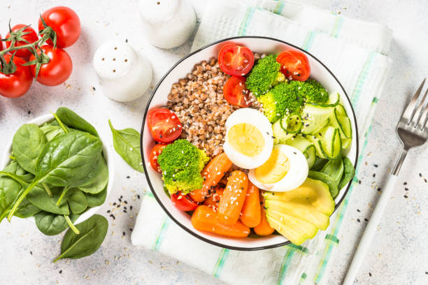 istock Buddha bowl with Buckwheat and vegetables. 1737732604