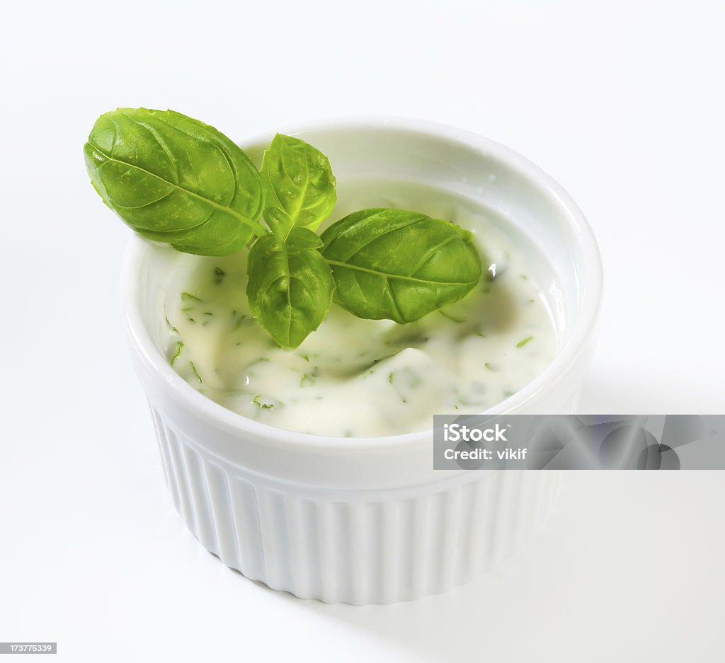 Homemade Ranch dressing Homemade Ranch dressing in ceramic ramekin Ranch Dressing Stock Photo