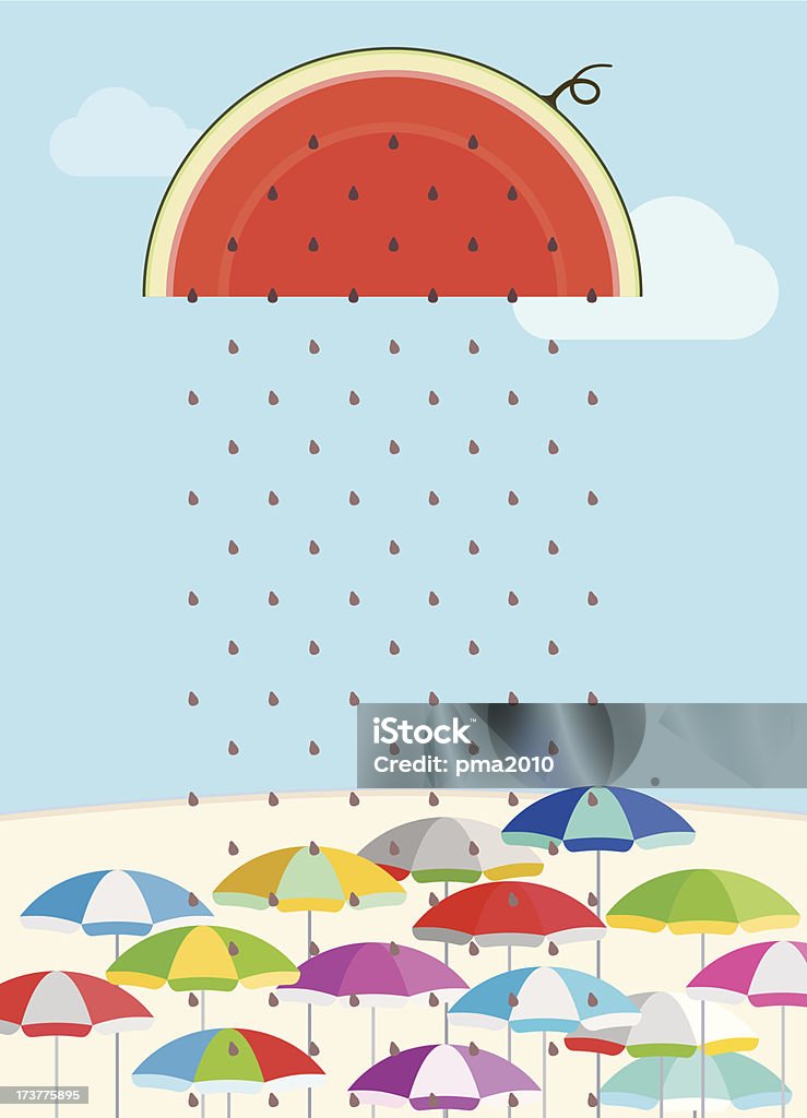 Frais de pastèque frais au chaud en été - clipart vectoriel de Concepts libre de droits