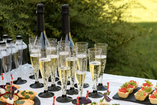 istock Buffet table with food and alcohol. 1737761228