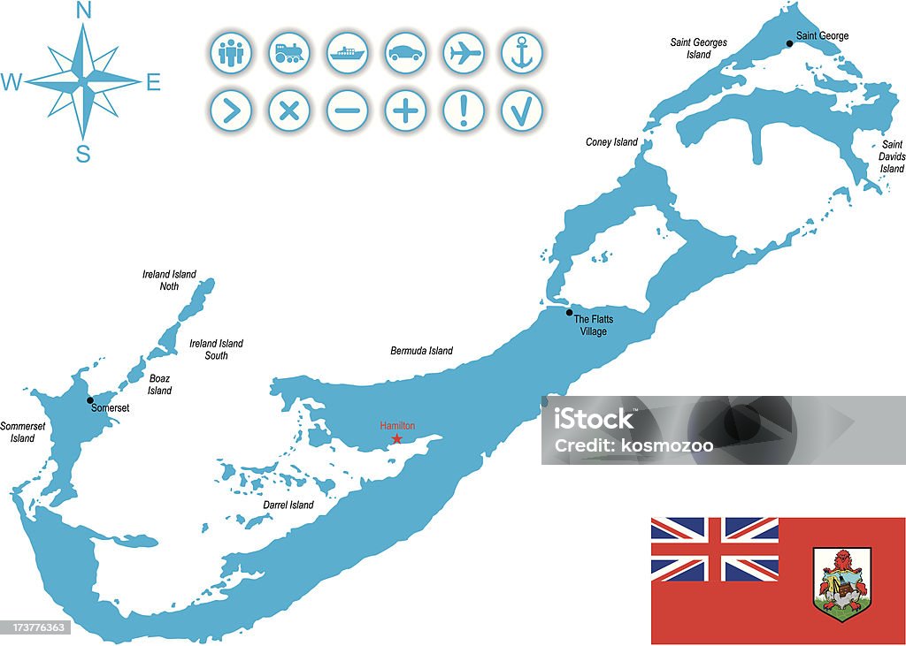 Бермудские острова - Векторная графика Бермудский треуголь�ник роялти-фри