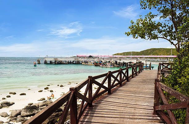 istock View at Tawaen beach with blue sky in Lan island 173777139