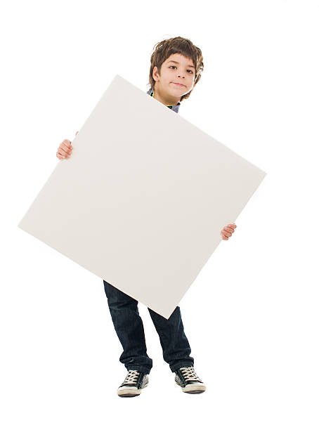 istock Portrait Of Boy Holding Placard 173778624