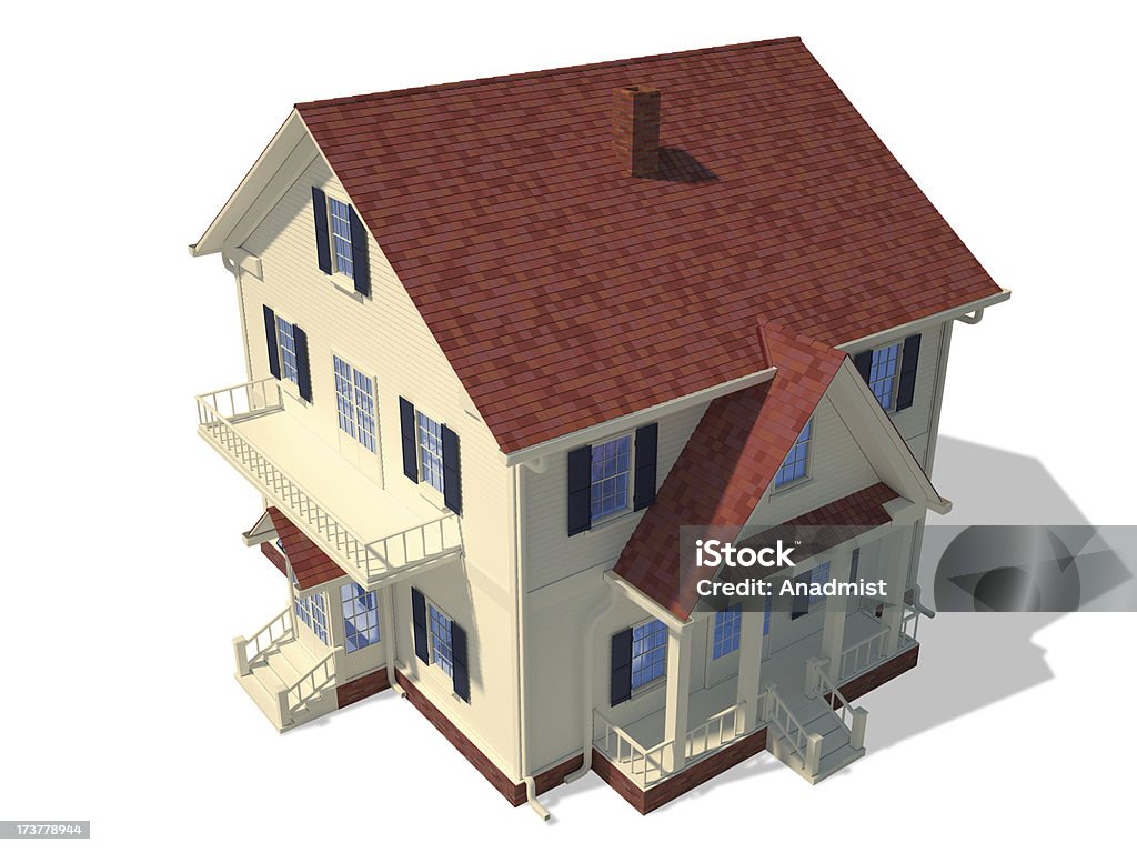 Rendering casa esterno - Foto stock royalty-free di Affari