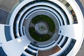 architectural abstracts: circular shape of modern building