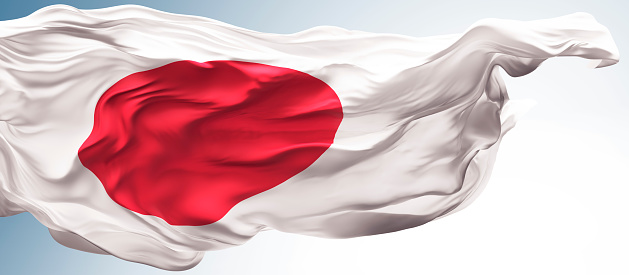 Japan flag.  A series of \