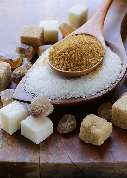 istock Various kinds of sugar, brown, white and refined 173781792