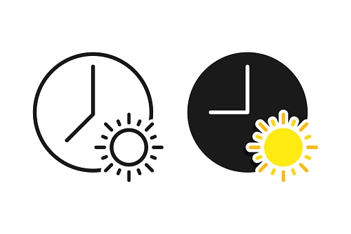 Ilustración de Símbolo De La Hora Del Sol Vector De Ilustración y más