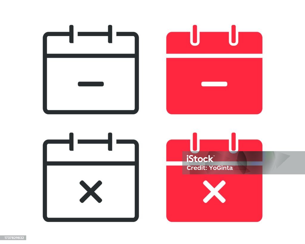 Remove Calendar Schedule Illustration Vector Stock Illustration Remove Calendar Schedule Illustration Vector Stock Illustration