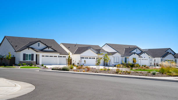 istock Row of single story homes 1737848549