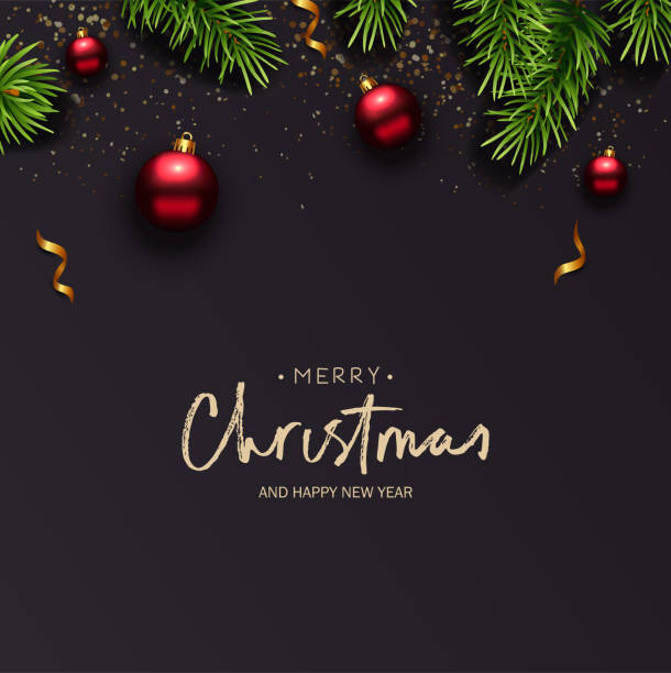 ilustrações de stock, clip art, desenhos animados e ícones de merry christmas background. vector illustration - on branch