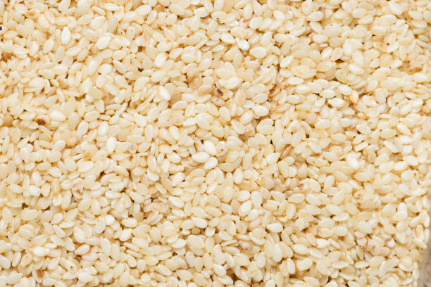 istock Macro photography of white sesame 1737877133