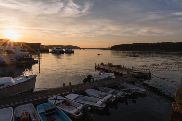 istock Boats at Dock in Bar Harbor at Sunset. 1737961447